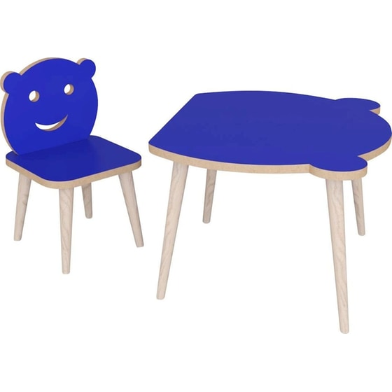 Παιδικό Τραπεζάκι ArteLibre Amahle με Κάθισμα από MDF 46x50x42cm - Μπλε image 0