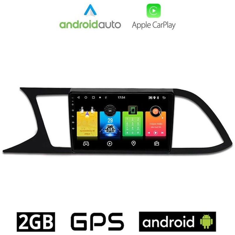 OEM OEM Ηχοσύστημα Αυτοκινήτου Seat Leon (2012-) Οθόνη αφής 9 Android 32GB+2GB Μαύρο