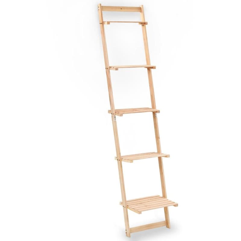 Ραφιέρα VidaXL Σκάλα από Ξύλο Κέδρου 41.5x30x176 cm - Μπεζ VIDAXL