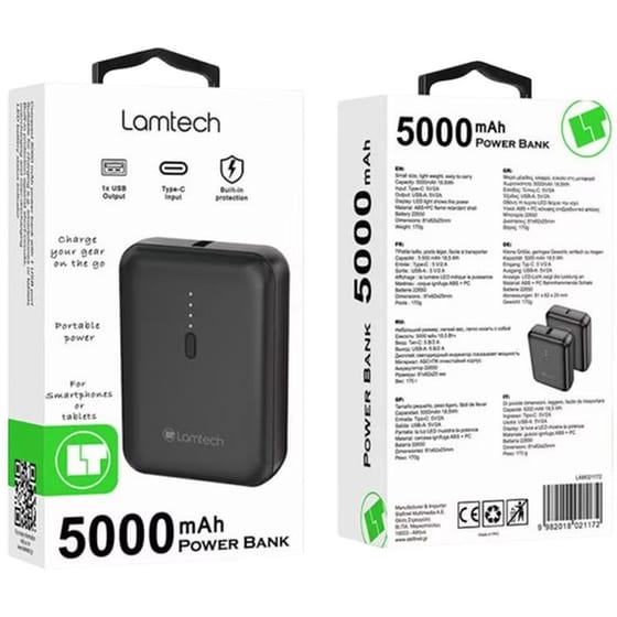 Powerbank Lamtech LAM021172 5.000mΑh - Black image 4