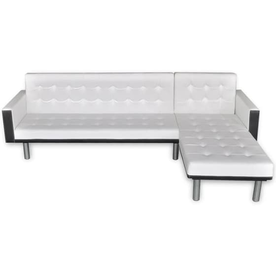 Γωνιακός Καναπές VidaXL 218x155cm - Λευκό image 2