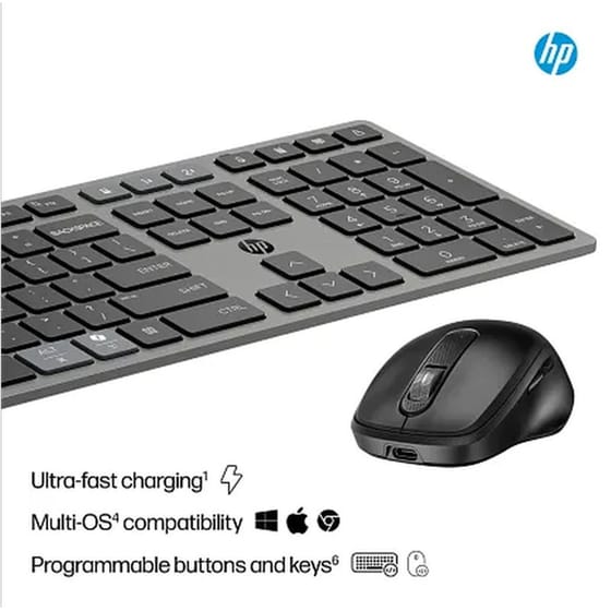 HP 725 Multi-Device Rechargeable Ασύρματο Σετ Πληκτρολόγιο - Ποντίκι Nightfall Βlack image 2