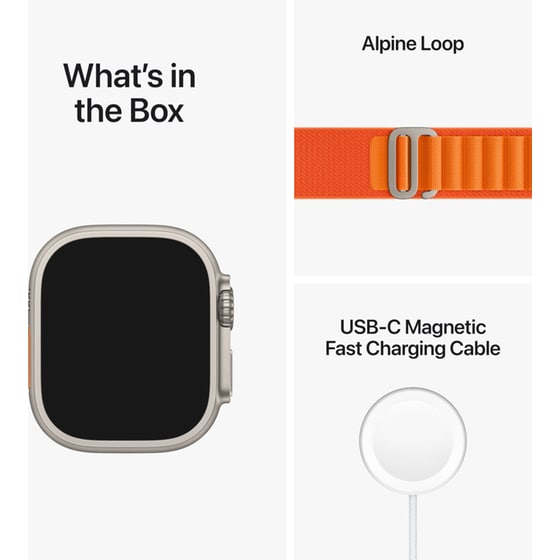 Apple Watch Ultra Titanium 49mm GPS + Cellular -  Orange Alpine Loop Small image 7