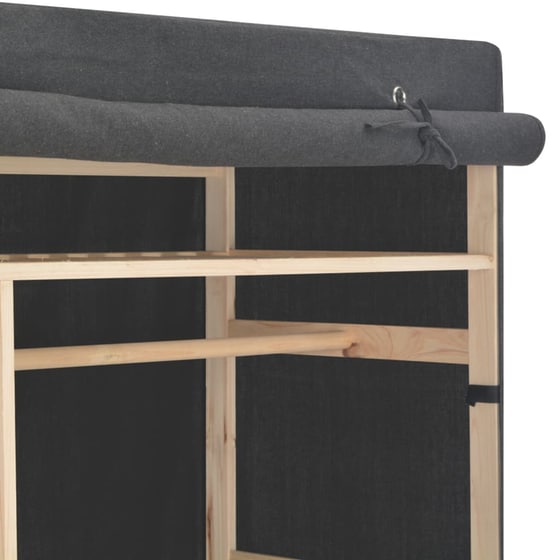 Ντουλάπα Vidaxl με 5 Ράφια Υφασμάτινη 110x40x170 cm - Γκρι image 3