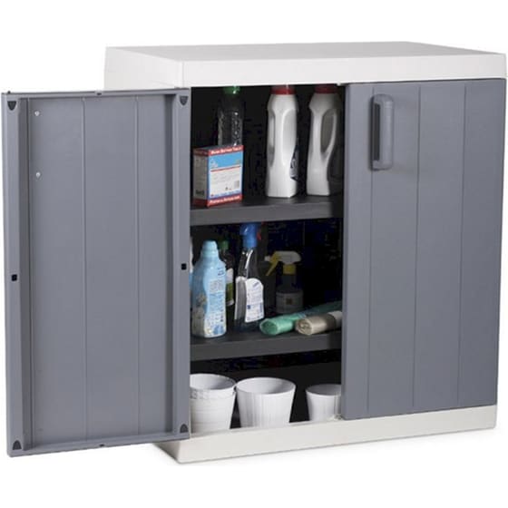 Ντουλάπα Toomax Δίφυλλη Πλαστική 89x54x96cm - Γκρι/Ανθρακί image 4