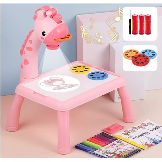 Projector Painting Toys 3 In 1 Puzzle Projection Painted Cartoon Children Early Learning Desk Gift image 0