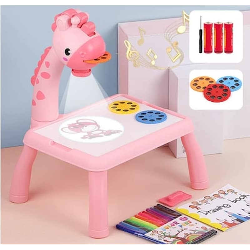 Projector Painting Toys 3 In 1 Puzzle Projection Painted Cartoon Children Early Learning Desk Gift
