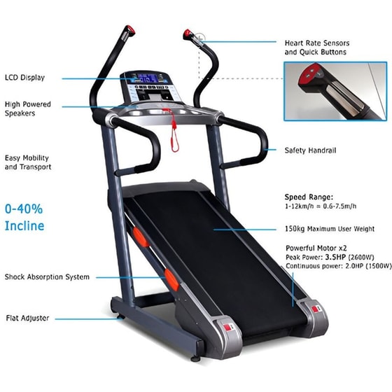 VIKING Μ500 Hill Climber Διάδρομος Γυμναστικής Ασημί image 2