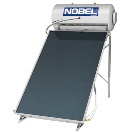 Ηλιακός Θερμοσίφωνας NOBEL Classic Glass 120L/2τμ Διπλής Ενέργειας Ταράτσας image 0
