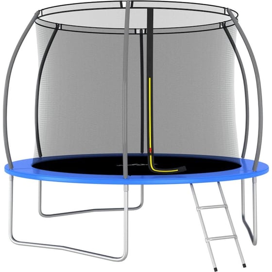 VidaXL Σετ Τραμπολίνου Στρογγυλό 304x76cm για έως 150kg - Μαύρο/ Γκρι/ Μπλε image 0