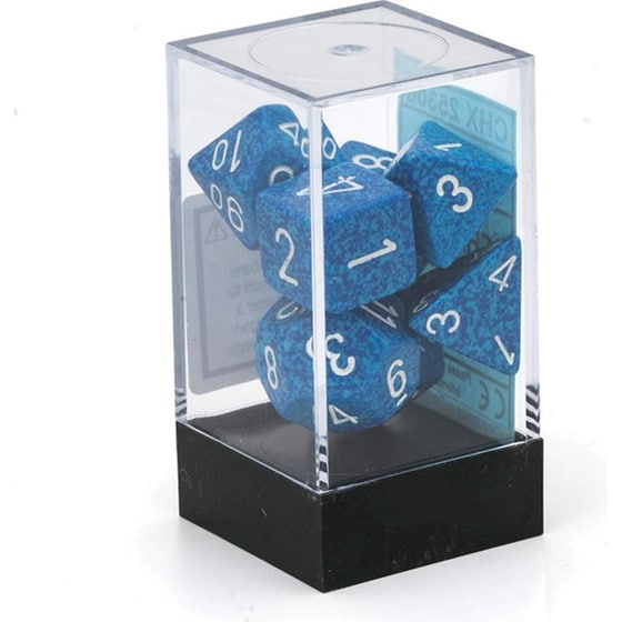 Σετ Ζάρια - 7 Dice Set Speckled Polyhedral Water Chessex image 1