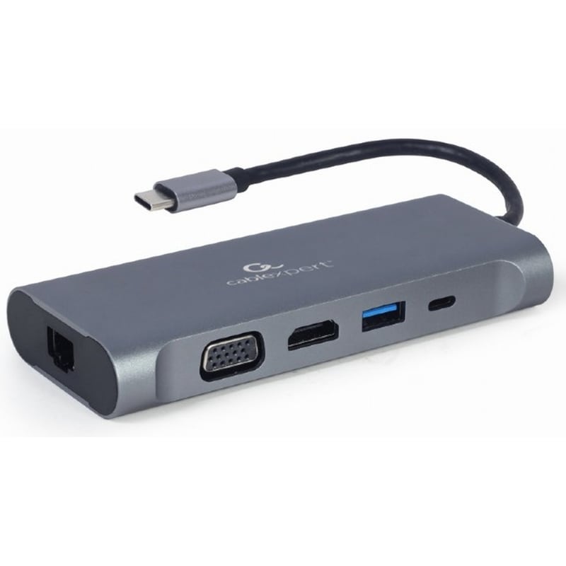 Docking Station Cablexpert A-CM-COMBO7-01 7-in-1 Multi-Port USB 3.0 συμβατό με USB-C