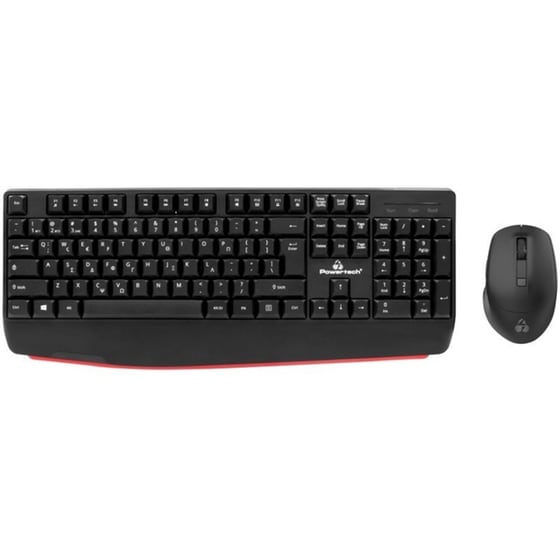 POWERTECH PT-1167 Ασύρματο σετ Πληκτρολόγιο/Ποντίκι - Μαύρο (US) (GR) image 0
