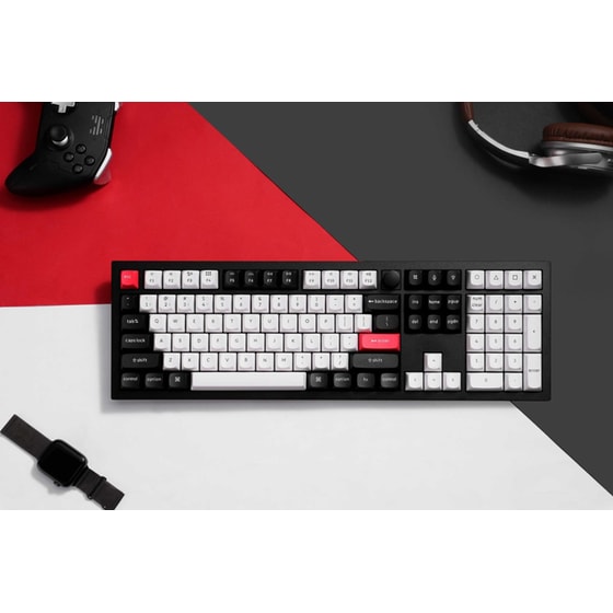 Keychron Q6 HE Q6H-M1 Ασύρματο Ηall Effect Gaming Πληκτρολόγιο με Custom Purple διακόπτες και RGB φωτισμό (Αγγλικό US) image 1