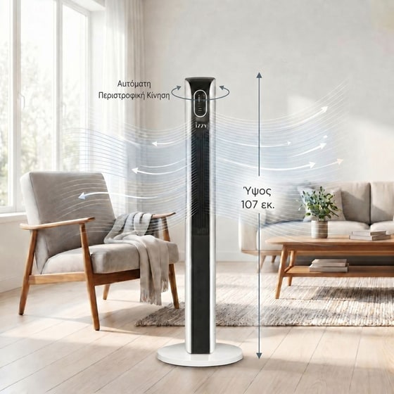 IZZY IZ-9028 Ανεμιστήρας Πύργος 60 W 107 cm image 1