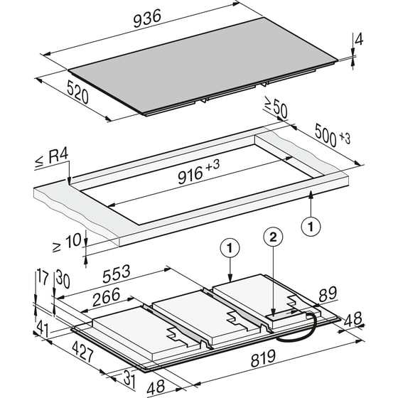 MIELE KM8695 FL 93.6 cm Μαύρο Εστία Επαγωγική Αυτόνομη image 7