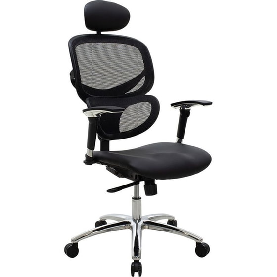 Καρέκλα Γραφείου Διευθυντή Freedom Pakoworld Premium Quality Μαύρο Pu-mesh – 076-000008 image 0