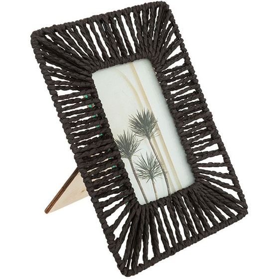 Κορνίζα Spitishop Ψάθινη 10x15 cm - Μαύρη image 0