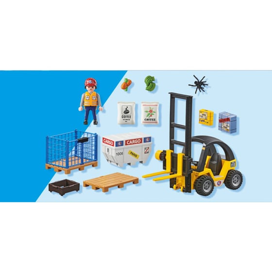 PLAYMOBIL® My Life Περονοφόρο ανυψωτικό όχημα με φορτία (71528) image 8