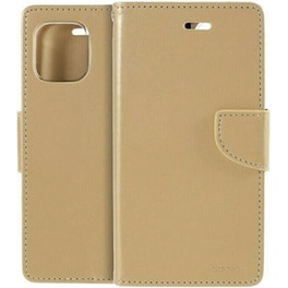 Θήκη Apple iPhone 12/iPhone 12 Pro - Mercury Bravo Diary - Χρυσό