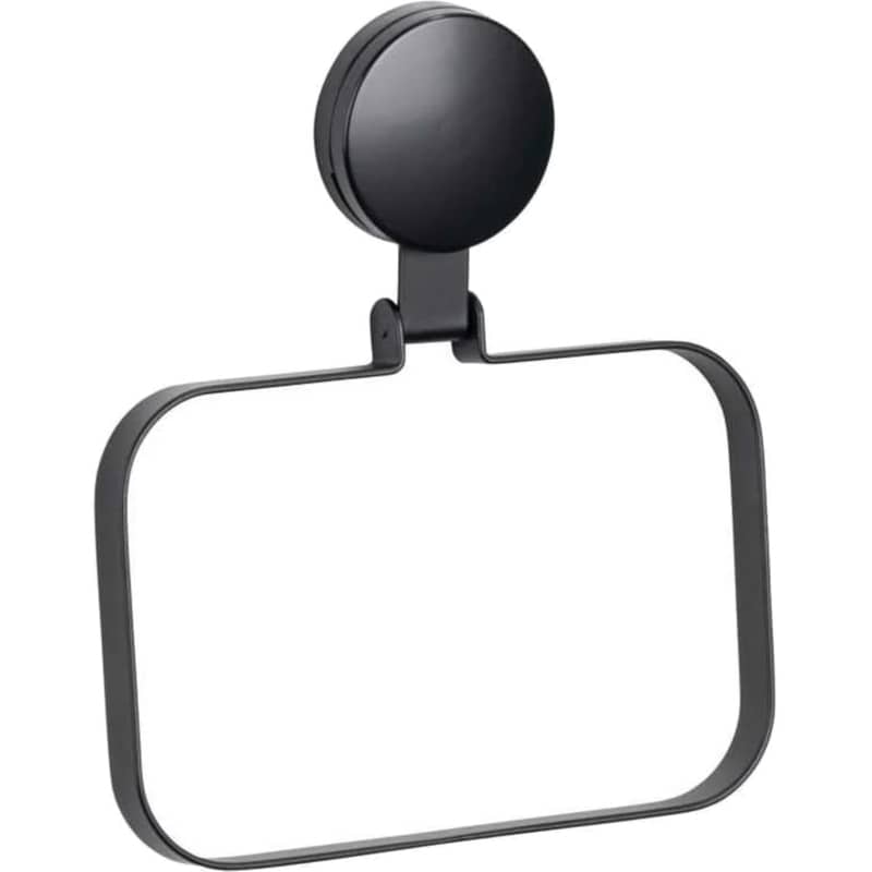 WENKO Κρεμάστρα Κρίκος Wenko Pavia Μεταλλικό για Πετσέτα 2x21cm - Μαύρο