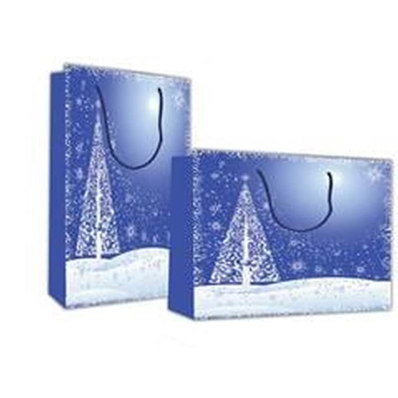 Χάρτινη Τσάντα Next Χριστουγεννιάτικο Τοπίο 46x14x40cm - Με σχέδιο