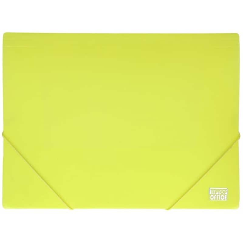 TIPTOP OFFICE Φάκελος Πρεσπάν Tiptop Office με Λάστιχο A4 PP Neon Yellow