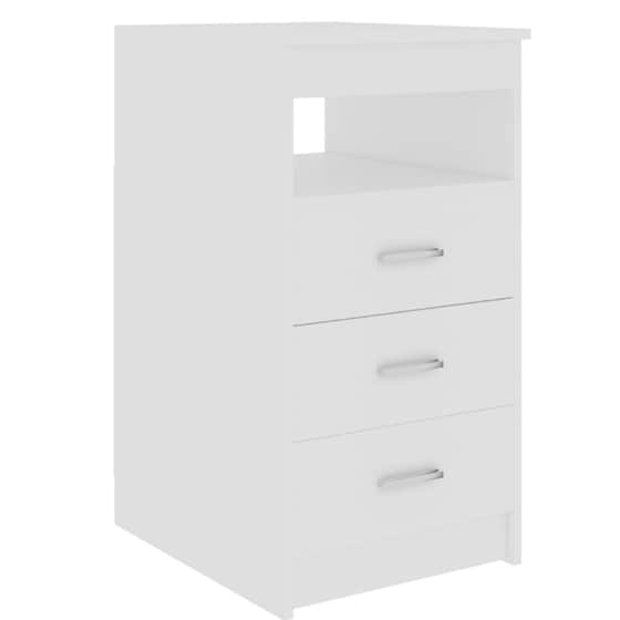 Γραφείο με Συρτάρια VidaXL από Μοριοσανίδα 140x50cm - Λευκό image 5