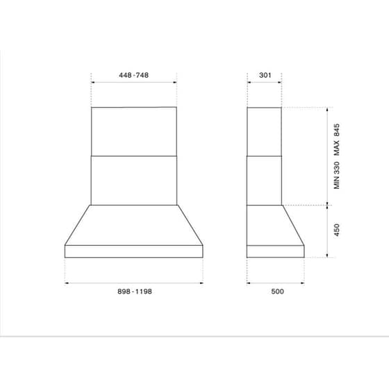 BERTAZZONI KPH90MASNET 90 cm Μαύρο Απορροφητήρας Καμινάδα-Τζάκι image 3