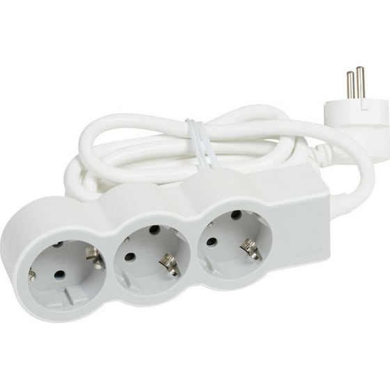 Πολύπριζο Ασφαλείας Legrand Surgearrest 3 Θέσεων 3m - White/Grey image 0