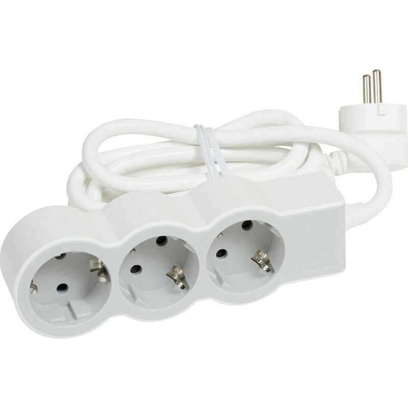 Πολύπριζο Ασφαλείας Legrand Surgearrest 3 Θέσεων 3m - White/Grey