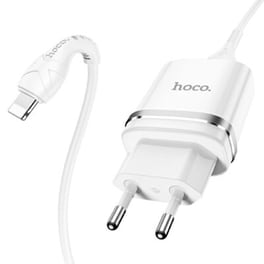 Σετ Φόρτισης Hoco N1 2.4A 12W with cable Lightning 1m + Δωρο Touchpen - White