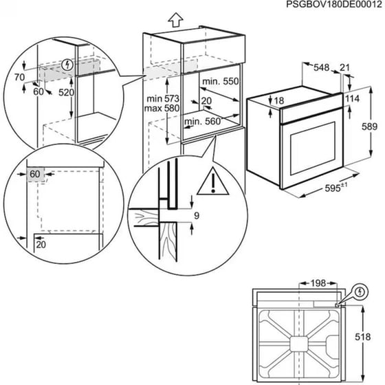 AEG HK624010XB & BES33111XM Eντοιχιζόμενο Σετ Φούρνος και Εστία 72 Lt Inox image 9