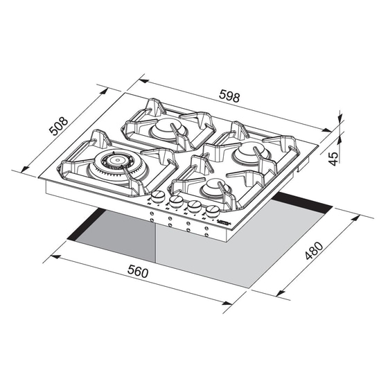LOFRA HR BI 6G0/GA00 60 cm Μπεζ Εστία Αερίου Αυτόνομη image 1