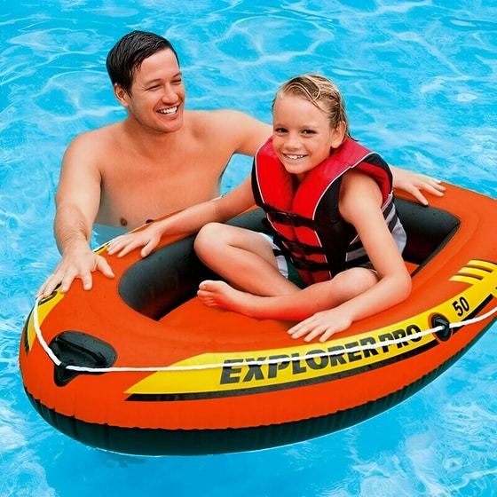 Φουσκωτή Βάρκα Intex Εxplorer Pro 50 από PVC κατάλληλο για 1 άτομο - Κόκκινη image 1