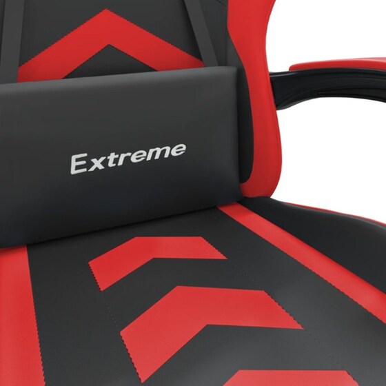 Καρέκλα Gaming VIDAXL 3143903 με Υποπόδιο από Τεχνητό Δέρμα - Μαύρο image 5