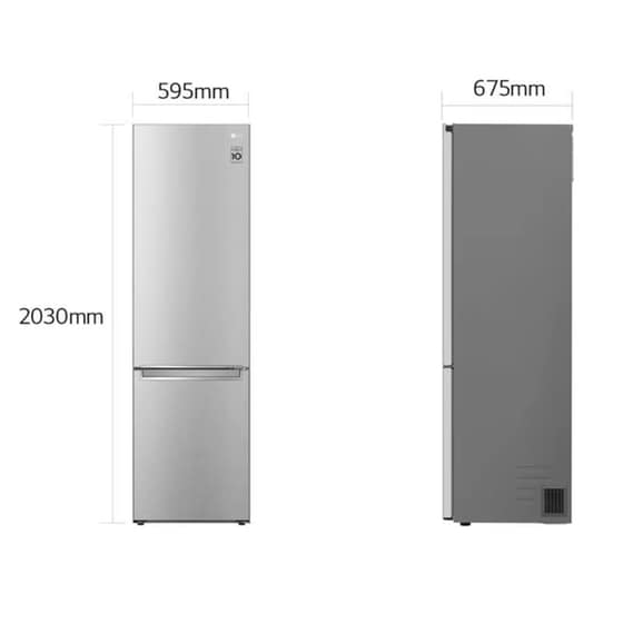 LG GBB92MBB3P Total No Frost 381 Lt Ασημί Ψυγειοκαταψύκτης image 8