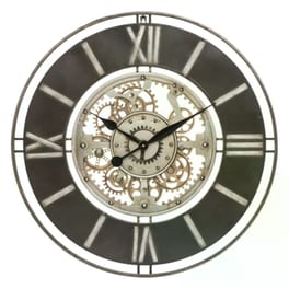 Ρολόι Τοίχου Αθόρυβο Spitishop Μεταλλικό Φ70x7 cm - Ασημί/Μαύρο