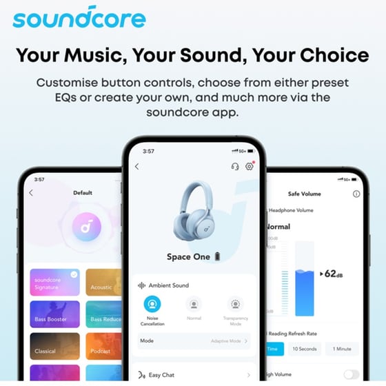 Ασύρματα Ακουστικά Κεφαλής Anker Soundcore Space 2 - Μαύρο image 6