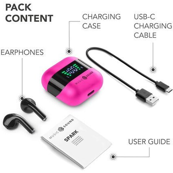 Ακουστικά bluetooth Cellular  Line Spark - Ροζ image 1
