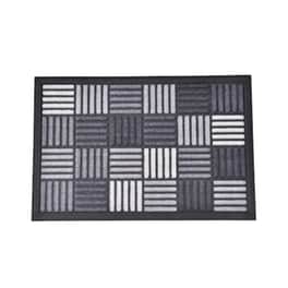 Πατάκι Χαλάκι Εισόδου Caroll 60x40 cm - Γκρι/Μαύρο