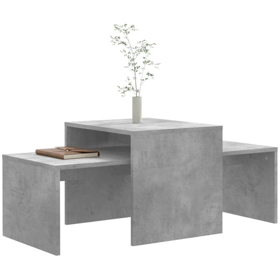 Σετ Τραπεζάκια Σαλονιού VidaXL από Μοριοσανίδα 100x48x40 cm - Γκρι image 2