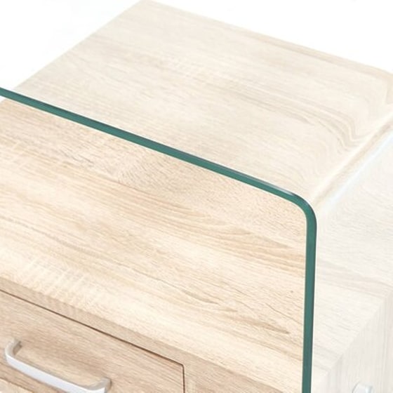 Vidaxl Τραπεζάκι Σαλονιού Με Συρτάρι 50 X 50 X 45 Εκ. Από Ψημένο Γυαλί image 5