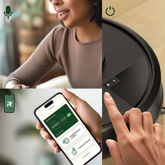 I-ROBOT ROOMBA 105 Combo για Σκούπισμα και Σφουγγάρισμα Μαύρο Σκούπα Ρομπότ image 9