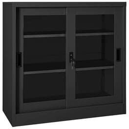 Ντουλάπι Γραφείου VidaXL από Ατσάλι 90x40x90 cm  - Μαύρο