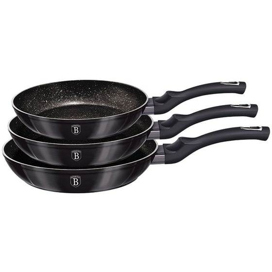 Σετ Τηγάνια BERLINGER HAUS BH-6903 3 τμχ Μαύρο image 0