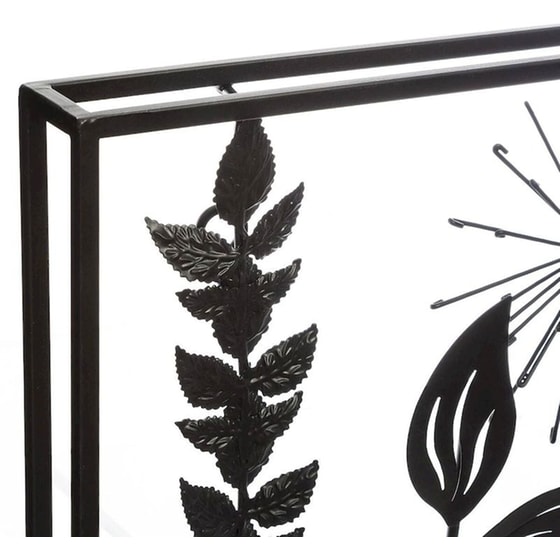 Κάδρο Spitishop A-s Leaves 169390 Μεταλλικό 40.5x6x40.5cm - Μαύρο image 1
