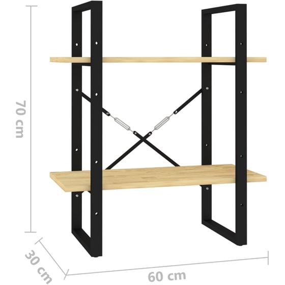 Βιβλιοθήκη VidaXL από Μέταλλο 60x30x70 cm - Καφέ image 6