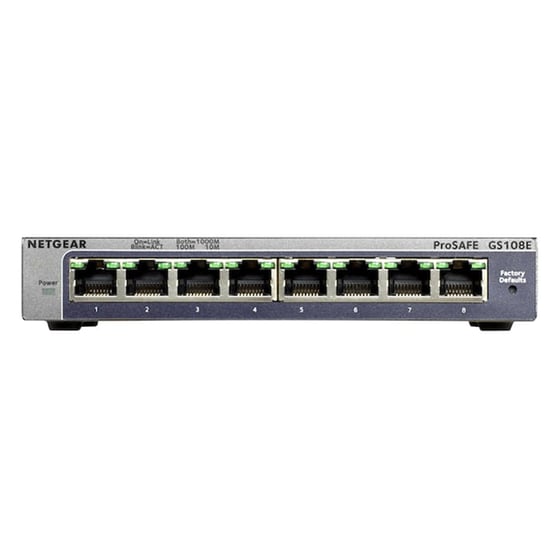 NETGEAR GS108E Network Switch Managed Gigabit Ethernet (1000 Mbps) image 0