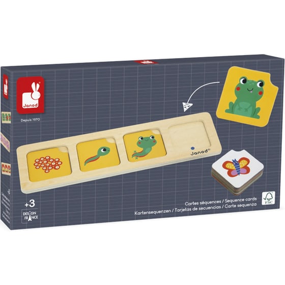 Janod Ξύλινο Παιχνίδι Κάρτες Ακολουθίας - Ο Κήπος (J05083) image 0